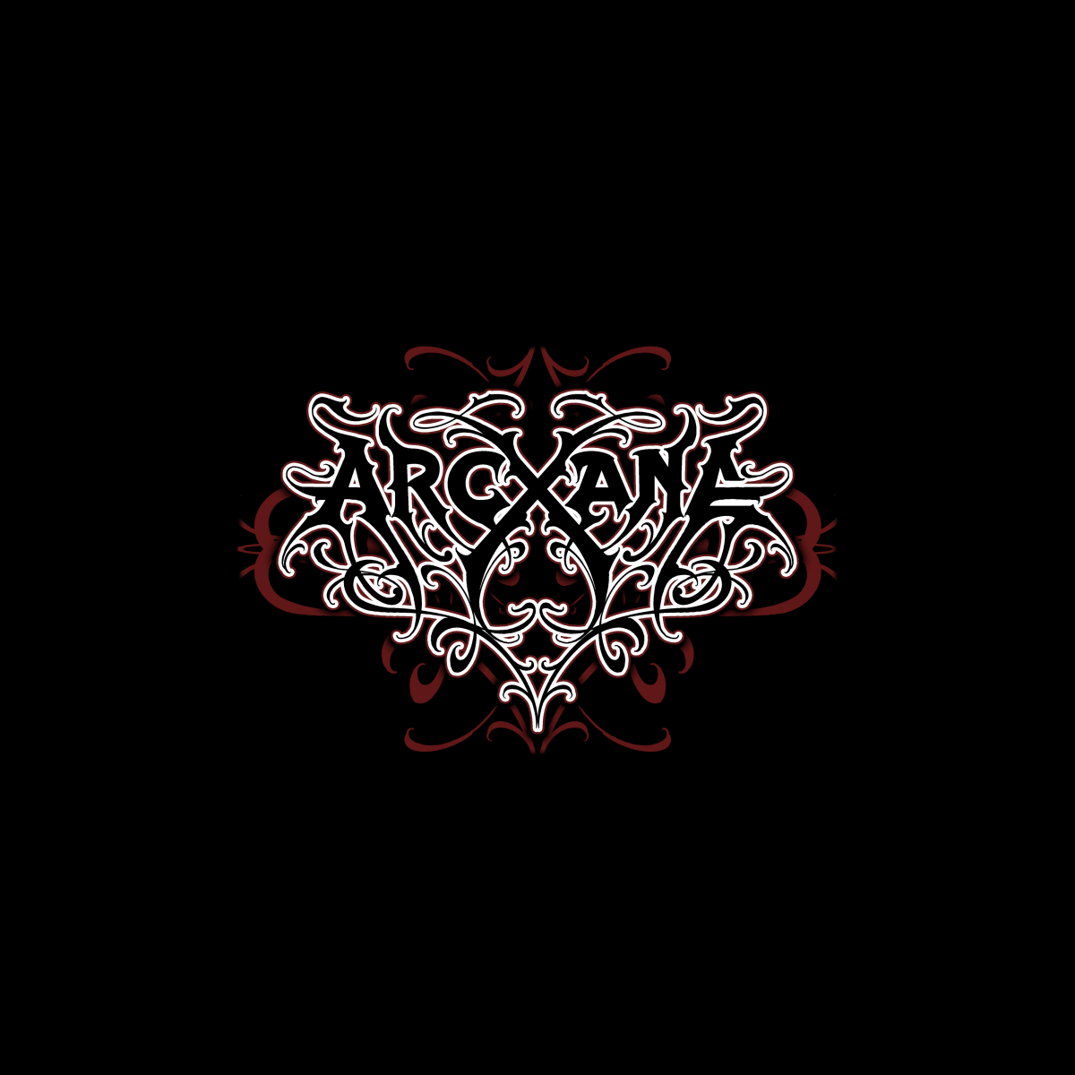Arcanex logo, ornate gothic lettering