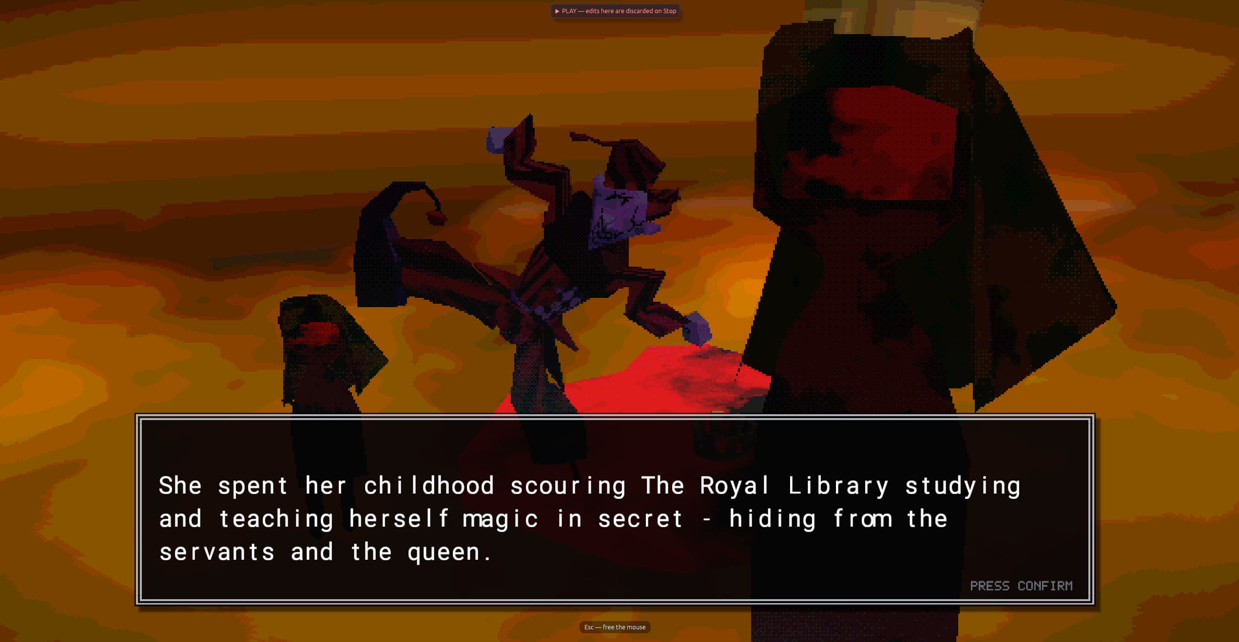 Cutscene made in a game in engine